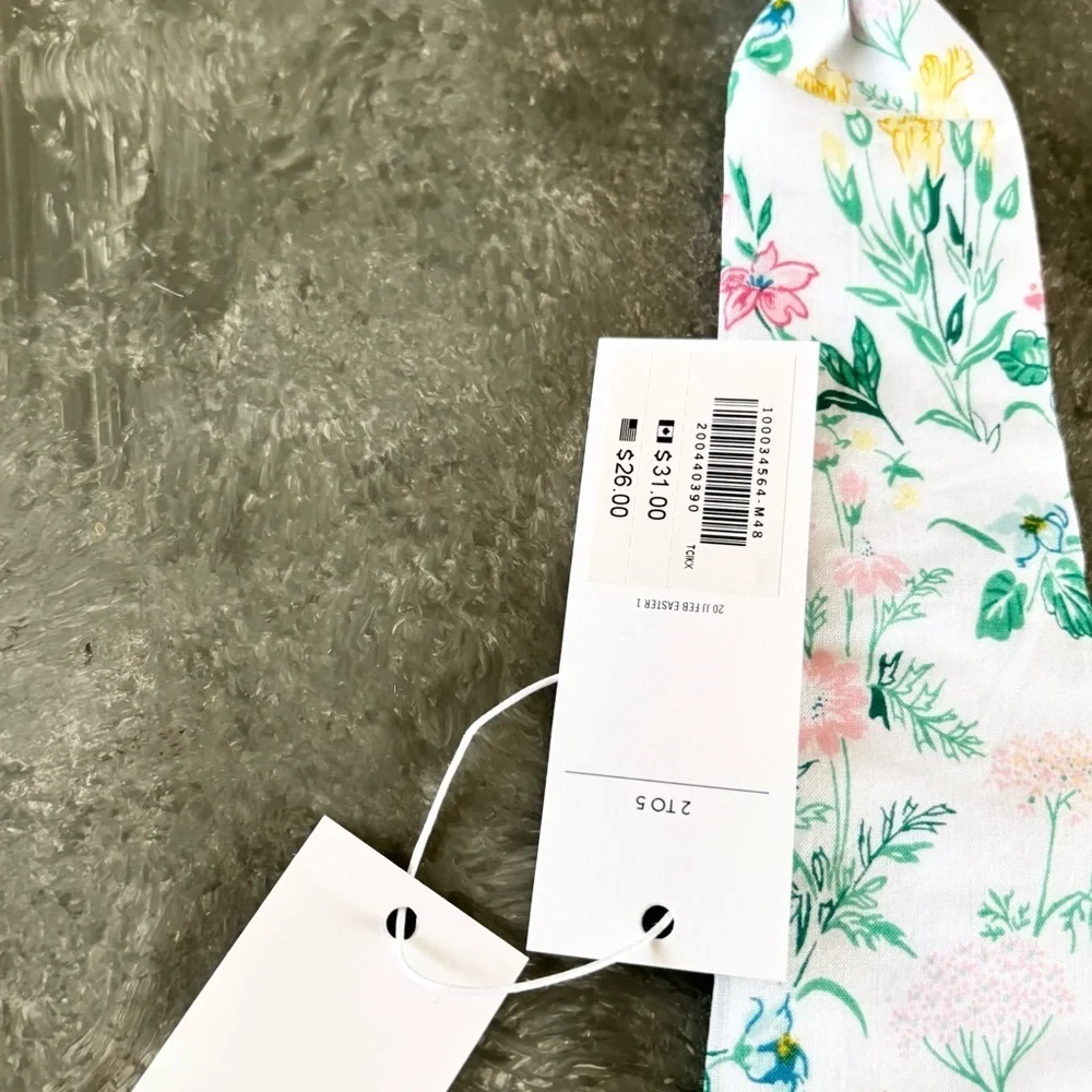 Janie and Jack floral necktie pastel size 2-5 years new